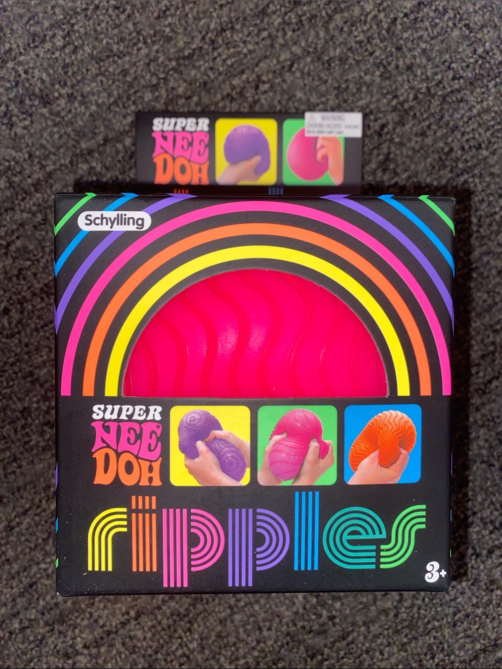 Schylling Super Nee Doh Ripples Sensory Toy - Bright Pink Squishy